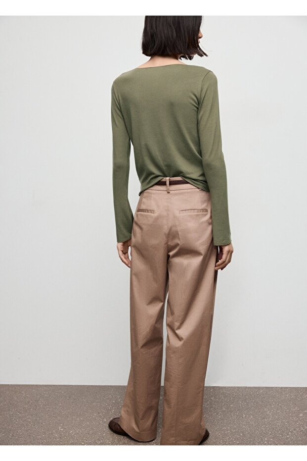 Kayık yaka tişört - 4