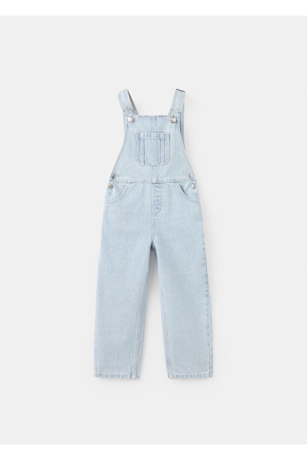 Uzun denim tulum - 3