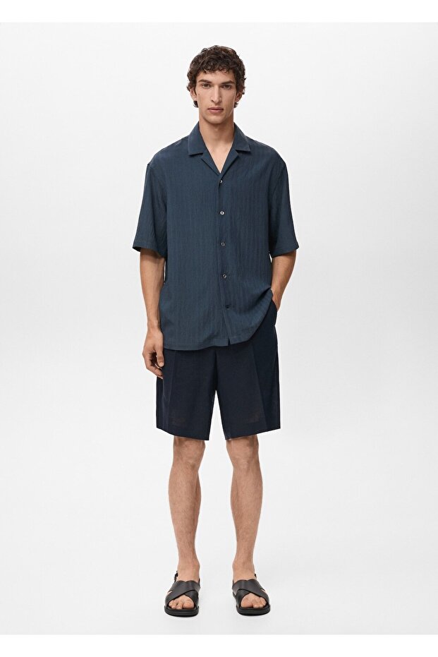 Gestreiftes besticktes Hemd - 2