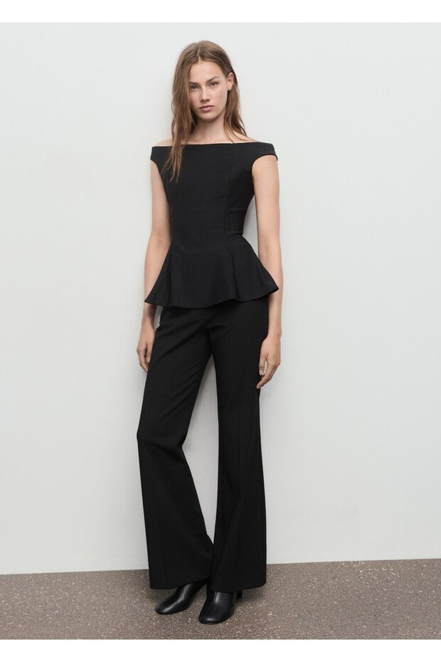 Straplez peplum bluz - 2