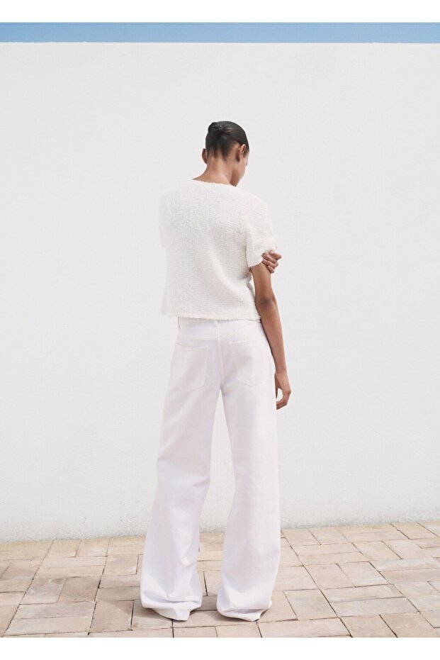 Kısa kollu bouclé ceket - 4