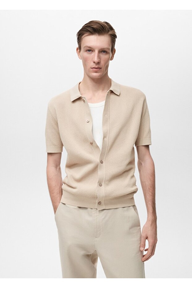 Kalıplı triko gömlek - 1