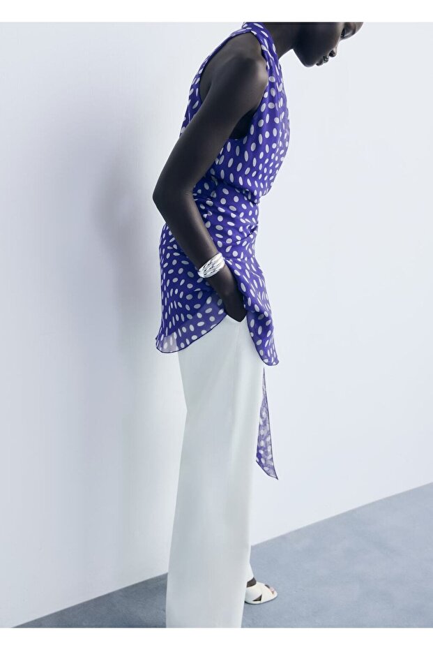 Puantiyeli anvelop elbise - 7