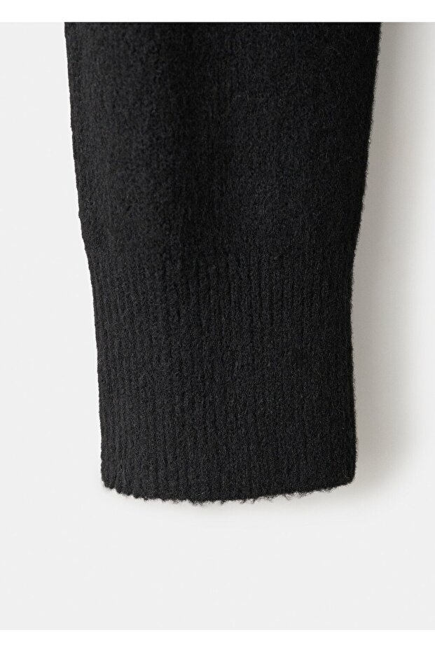 Balıkçı yaka triko elbise - 5