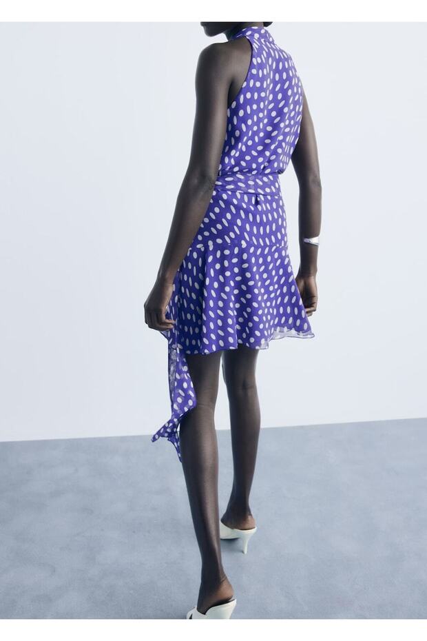 Puantiyeli anvelop elbise - 4