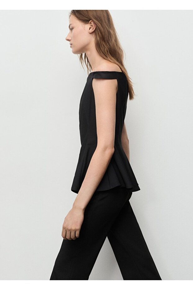 Straplez peplum bluz - 7