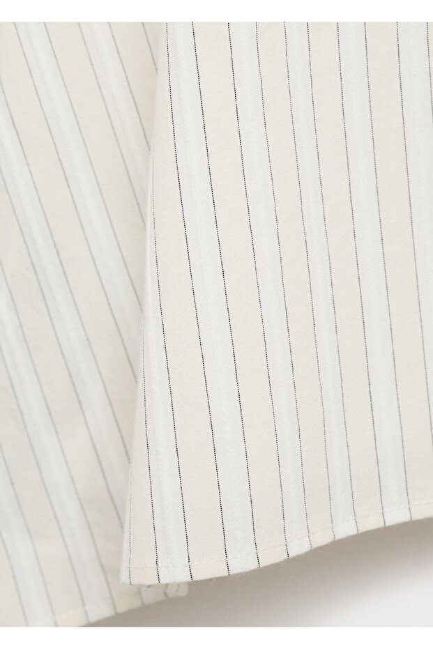 Çizgili askılı bluz - 5