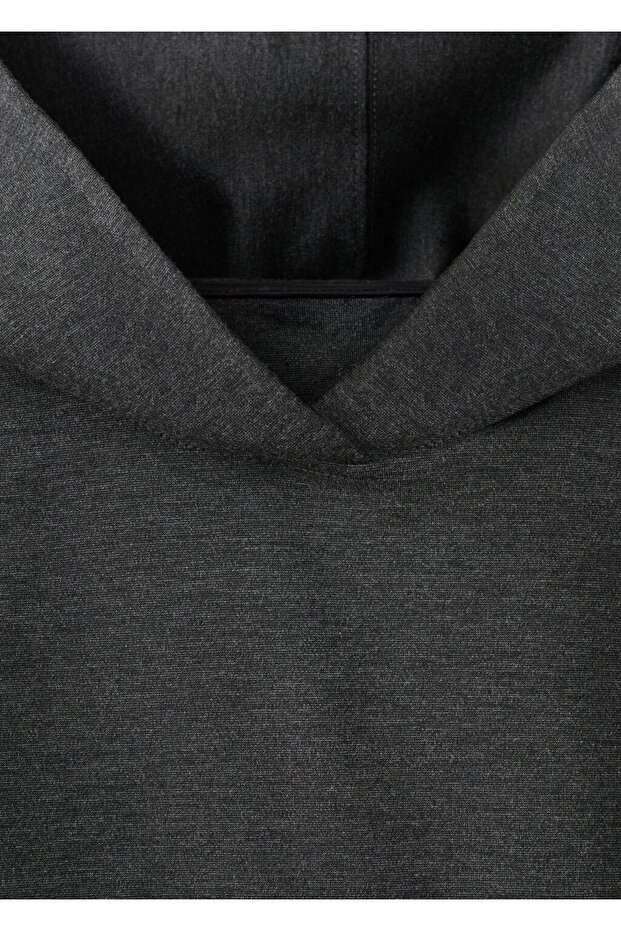 Kapüşonlu kırçıllı triko sweatshirt - 8