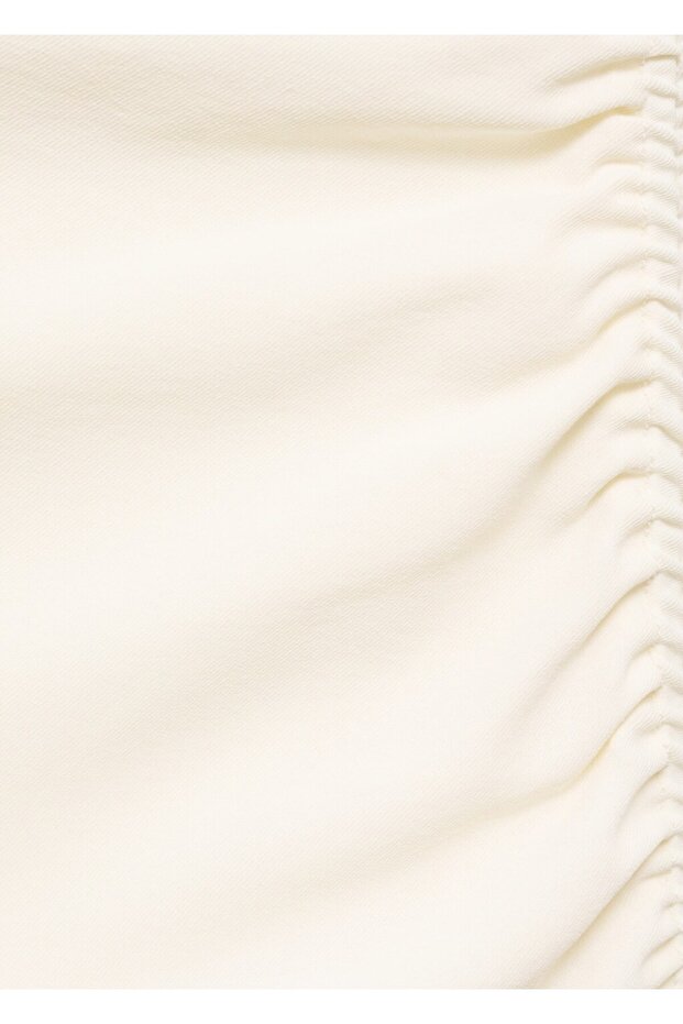 Asimetrik pileli elbise - 5