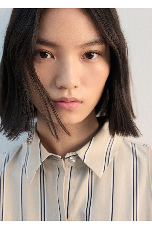 Evaze gömlek elbise - 6