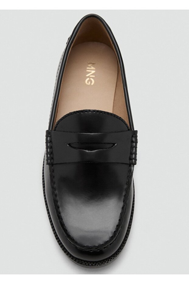 Deri görünümlü mokasen - 6