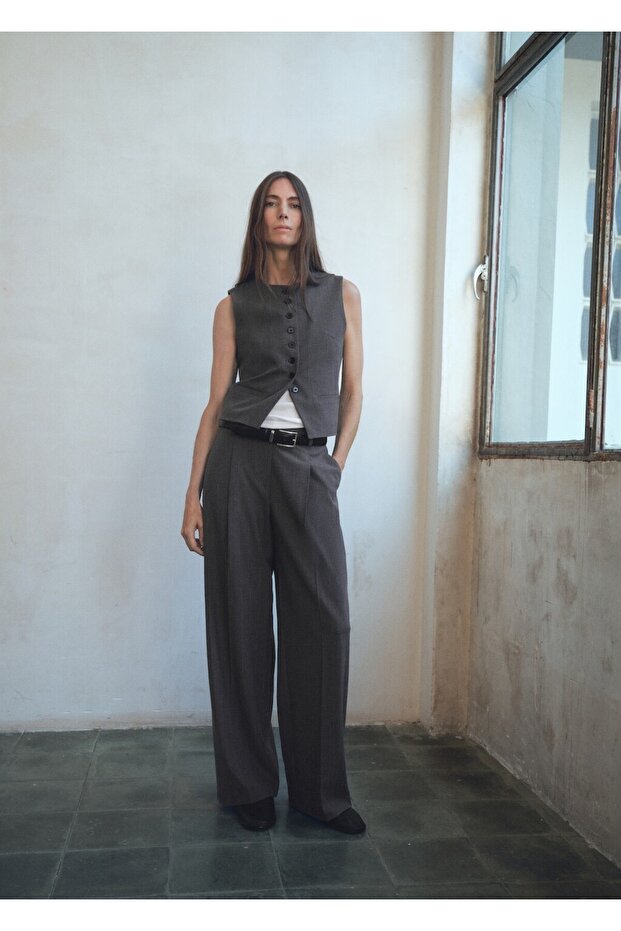 Düğmeli takım yelek - 2