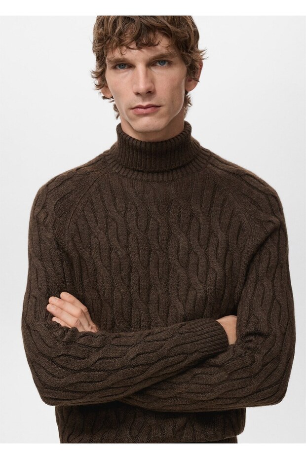 Boğazlı örgü kazak - 6