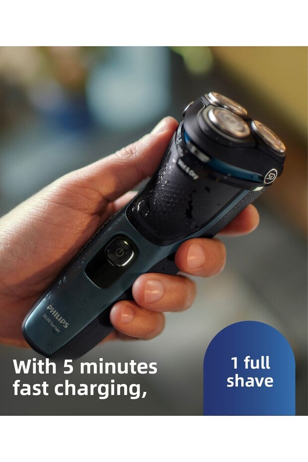 ماكينة حلاقة كهربائية للاستخدام الرطب والجاف من سلسلة Philips Shaver 3000 S3144/00 - 7