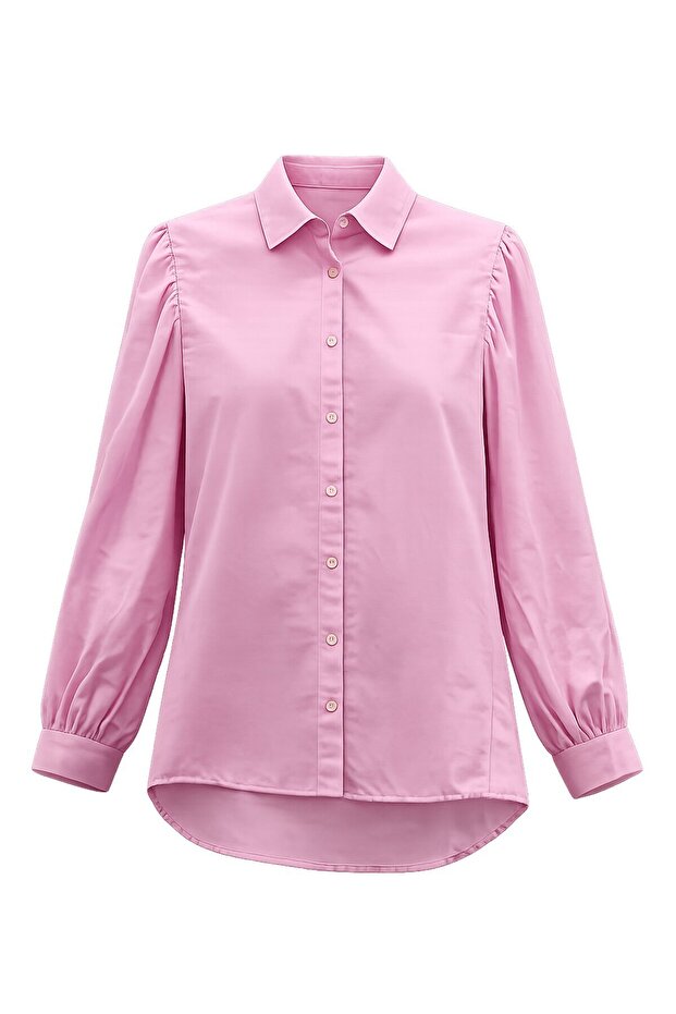 Pembe Balon Kol Gömlek - 2