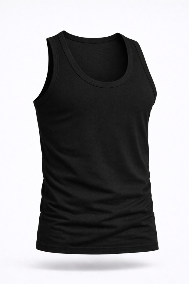 Classic Strappy 3-Pack Lycra 100% Cotton Lycra Black Men's Undershirt