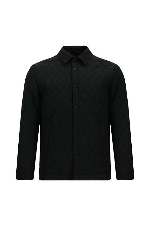 Regular Fit Düz Kapitone Mont - 7