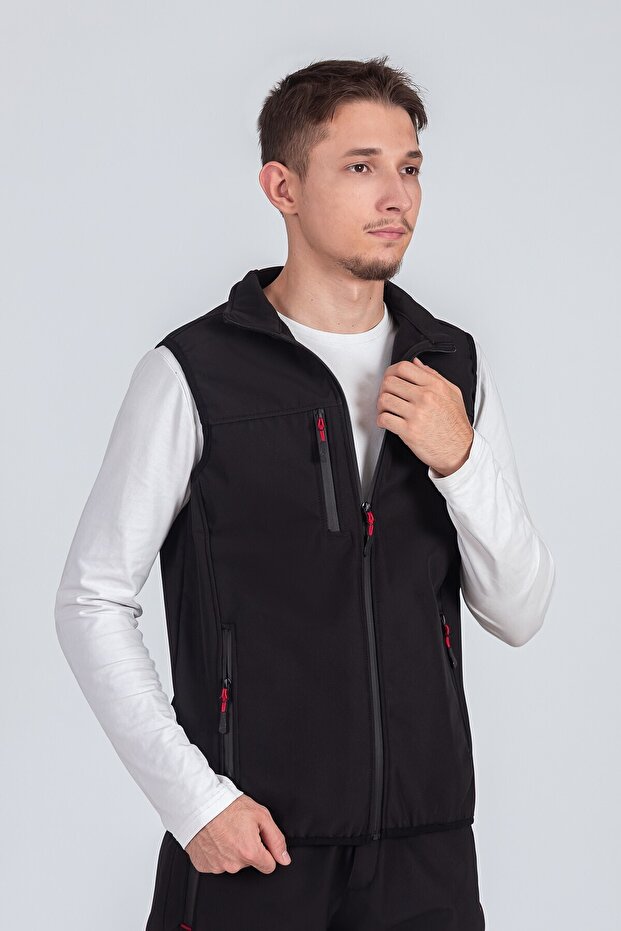 Softshell Stand Collar Men's Vest - 2