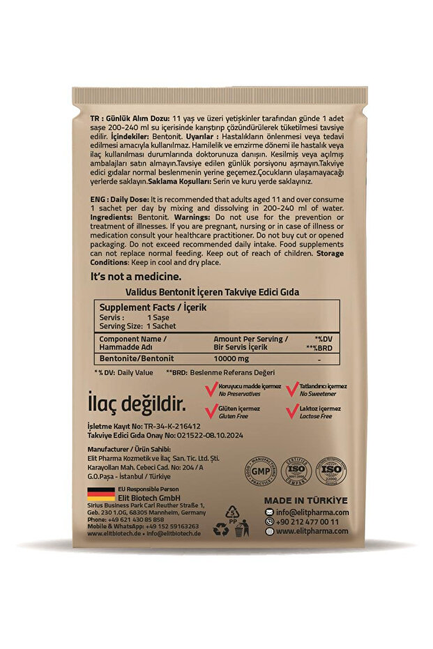 Bentonite 10000 mg 30 Sachets - 2