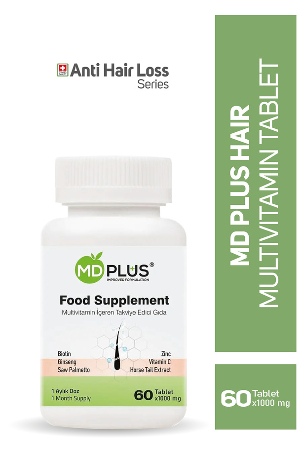 Hair Multivitamin 60 Tablet (Saw Palmetto, Ginseng, Horsetail, Nettle, Zinc, Millet Seed, Biotin) - 1