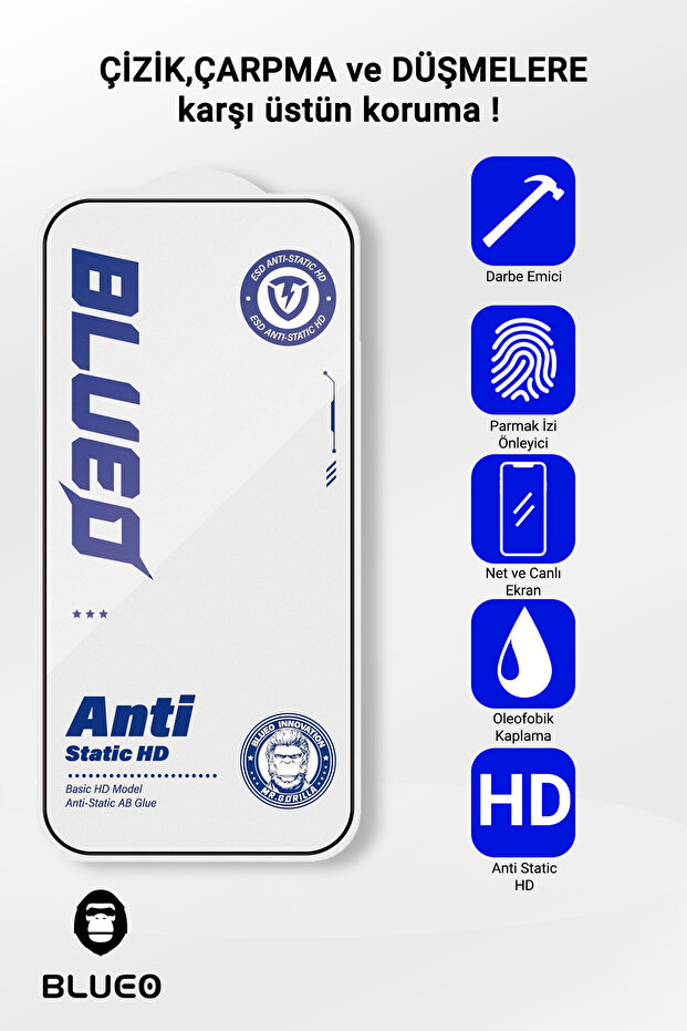 iPhone 17 Air Compatible Full Cover Hd Glass Anti-Static Hd Glass Screen Protector
