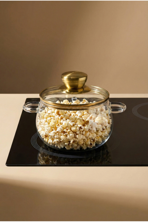 Roy Gold 1200 ml Borosilicate Glass Pot