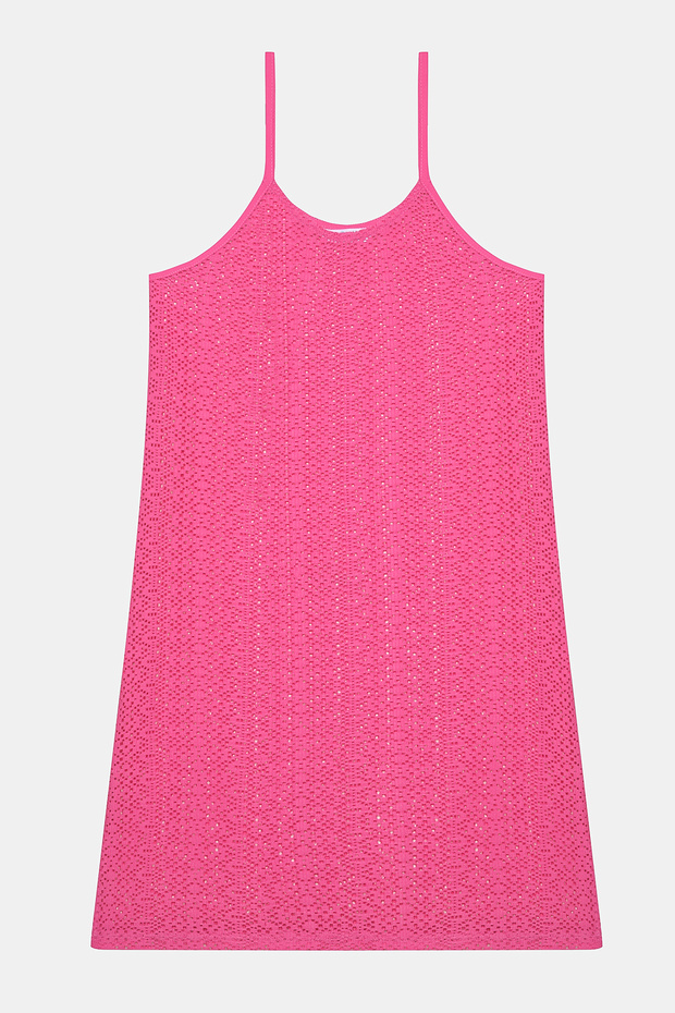 Genç Kız Mora Pembe Elbise - 1