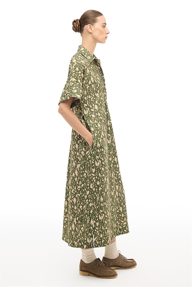 فستان متعدد الألوان بطول الكاحل - 2