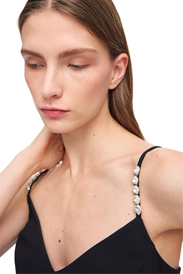 Siyah Rennes Regular Fit Mini Boy Elbise - 4