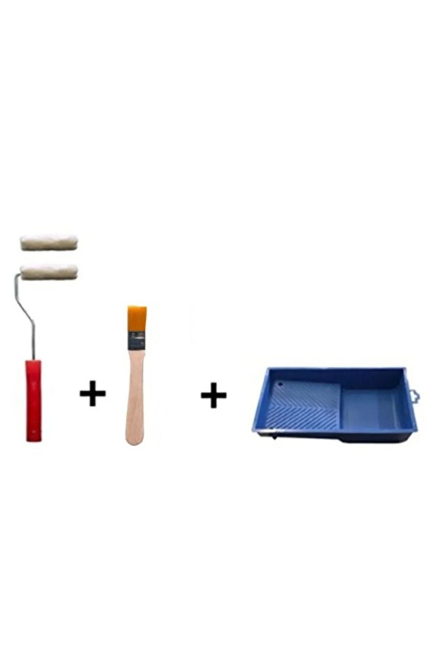 Kadife Rulo Fırça Seti 10cm - 2