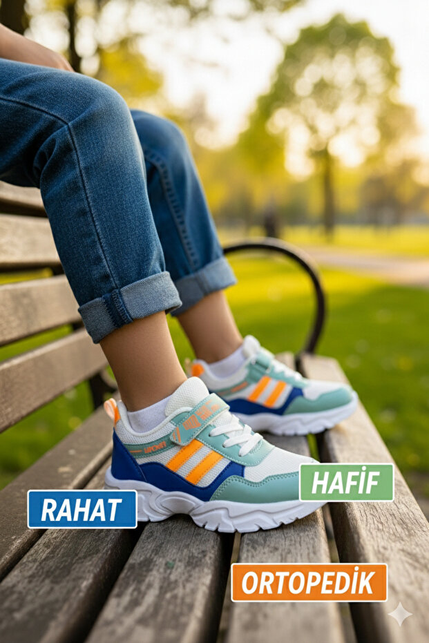 Elastic Hook-and-Loop Fastener Soft Flexible Lightweight Breathable Unisex Mesh Kids Sneakers Sneakers