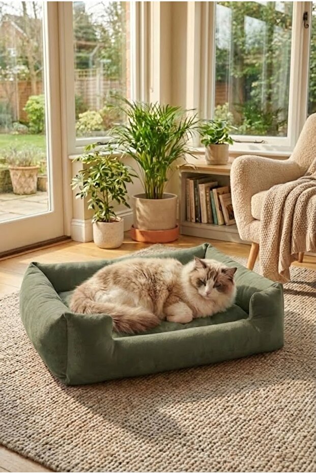 Soho Ultra Yumuşak Kedi ve Köpek Yatağı Elyaf Dolgu - 2