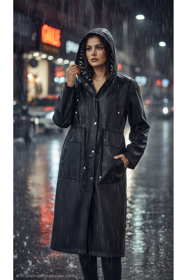 kadın tesettür deri kap - 1