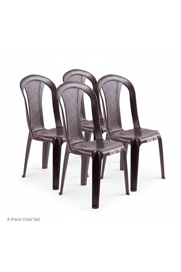 4-piece stackable chair set - 1