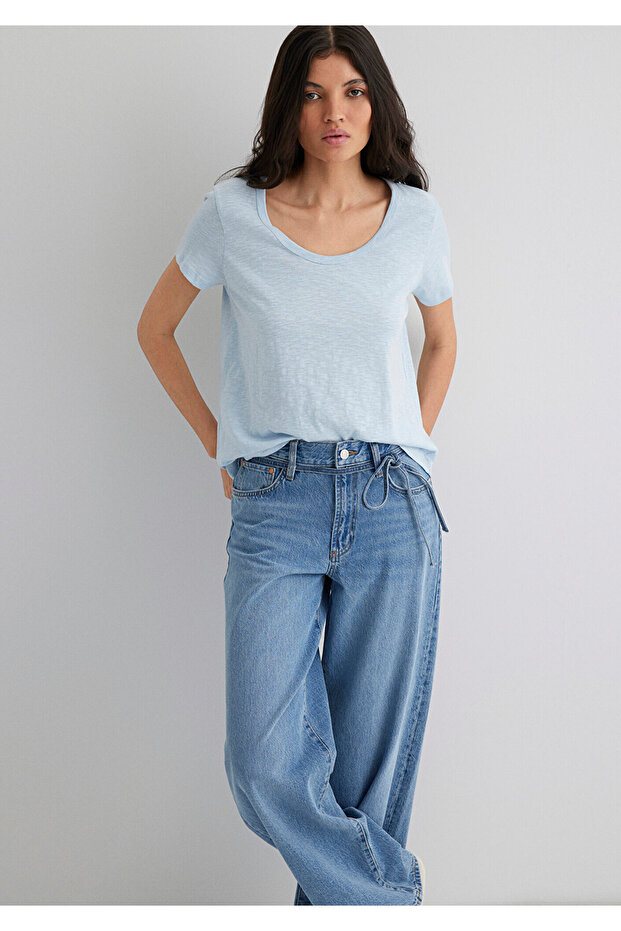 Basic Tişört Regular Fit / Normal Kesim 1613076-70800 - 4