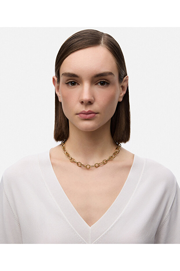 İç içe geçmiş paslanmaz çelik kolye - 2