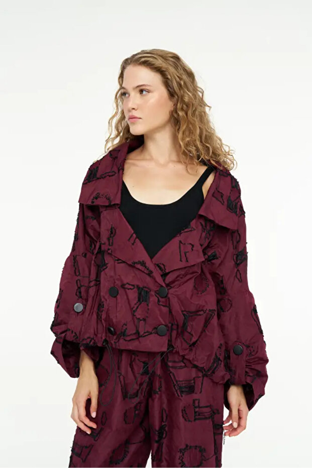 Helios Ceket - Bordo - 1