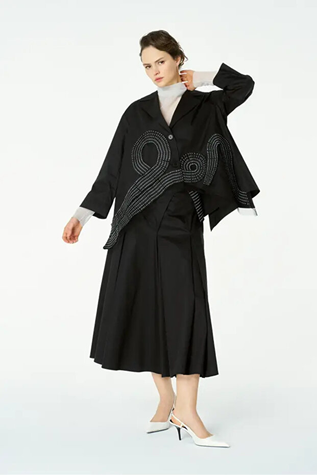 Uranüs Blazer Ceket - Siyah - 4