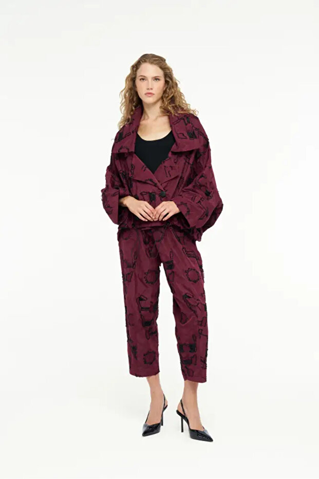 Helios Ceket - Bordo - 2