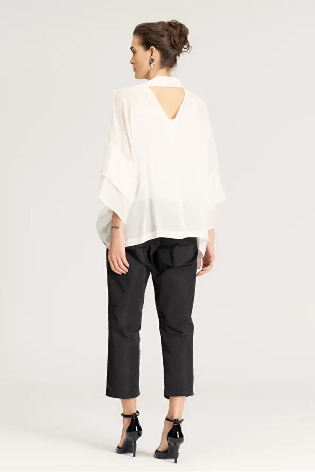 İnce Gömlek - Beyaz - 5