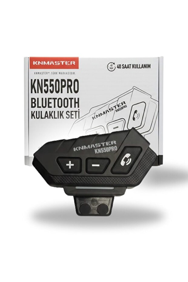 Knmaster Kn550 PRO Motosiklet Bluetooth Kulaklık Mikrofon Seti Siyah