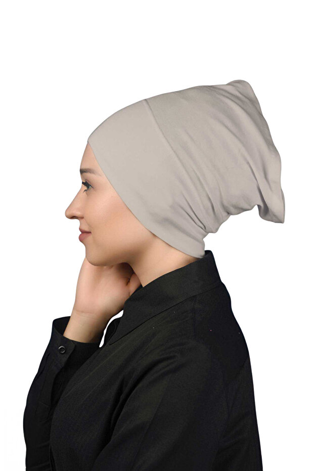 Ready Practical Snap-on Long Pipe Hijab Cap - 3
