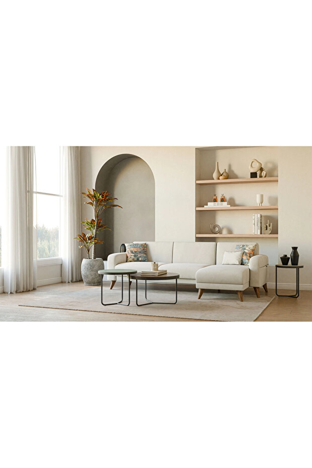 Hilda Köşe Takımı - Krem - 3