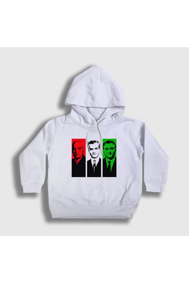 Unisex Kids White Pahlavi Kings of Iran Iran K Hooded Sweatshirt 593811Tt