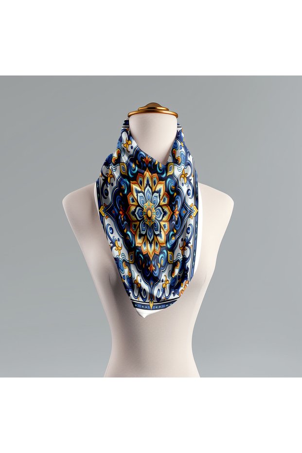 Şd Scarf Dance of the Blue Color Foulard