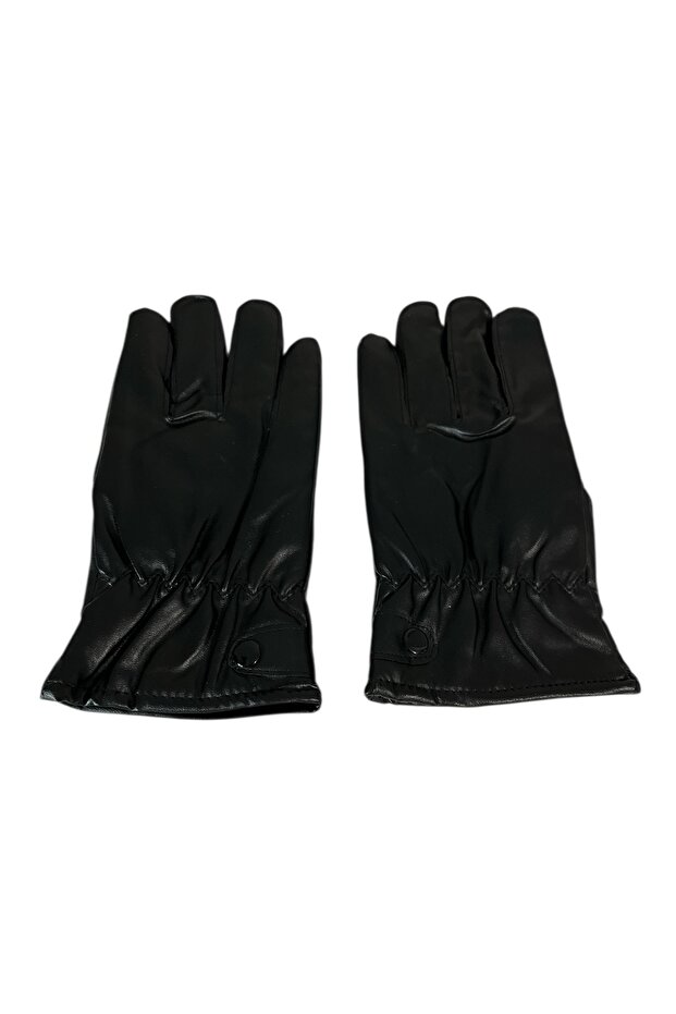 Siyah Deri Eldiven - 2