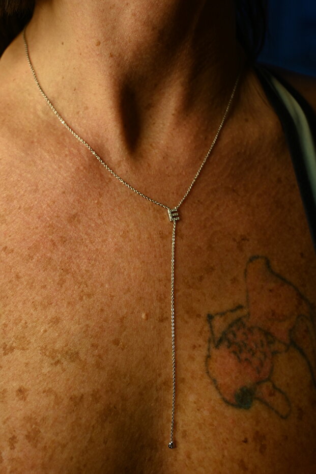 Taşlı harf kolye - 1