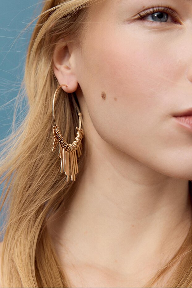 Dangle hoop earrings - 4