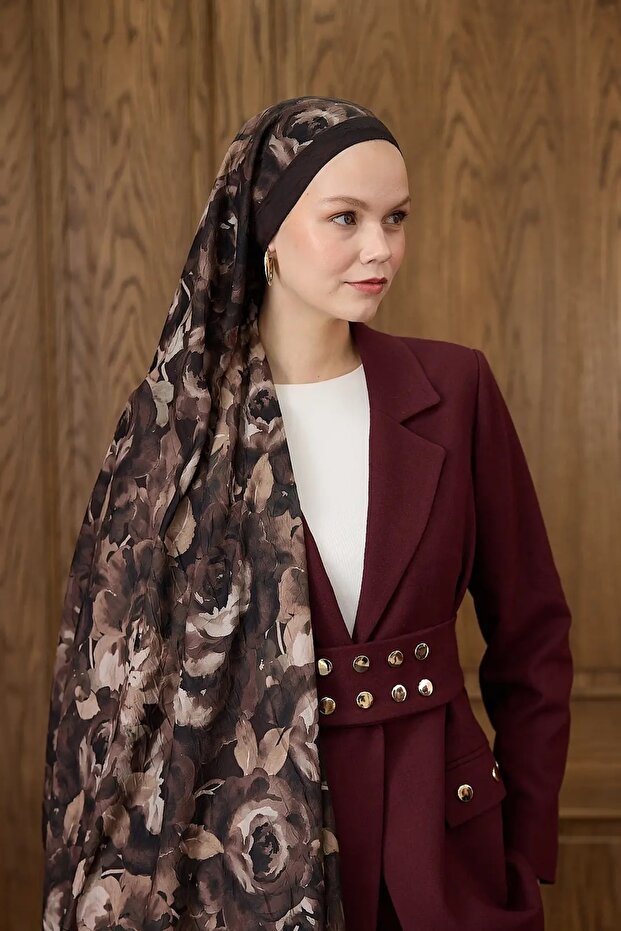 07 Desenli Bambu Şal - 2