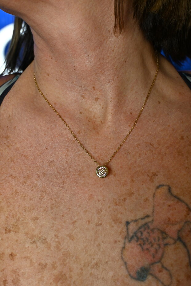 Burç taşlı kolye - 1